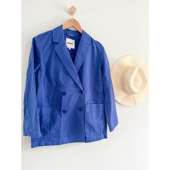 Madewell | NWT | Crossover Blazer in (Re)generative Chino in Bluestone | Sz XS - Picture 2 of 10